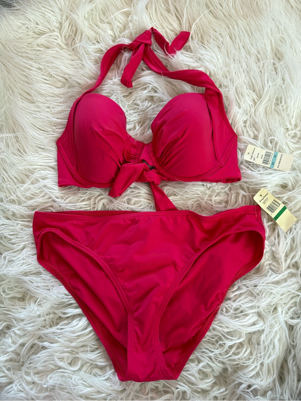 Tommy Bahama Pearl Solids Bikini Set 38C / L NWT Pink Diva